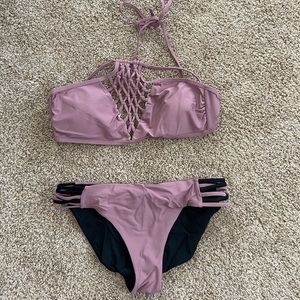 Pink blush maternity bikini
